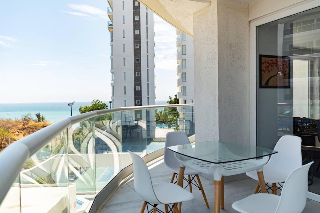 M3 Lujoso Y Comodo Departamento Con Playa 2 Piscinas Cancha De Tenis Jacuzzi Seguridad 24 Horas Manta Exterior foto