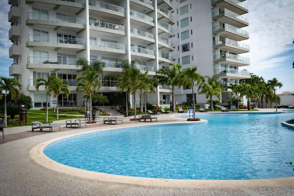 M3 Lujoso Y Comodo Departamento Con Playa 2 Piscinas Cancha De Tenis Jacuzzi Seguridad 24 Horas Manta Exterior foto