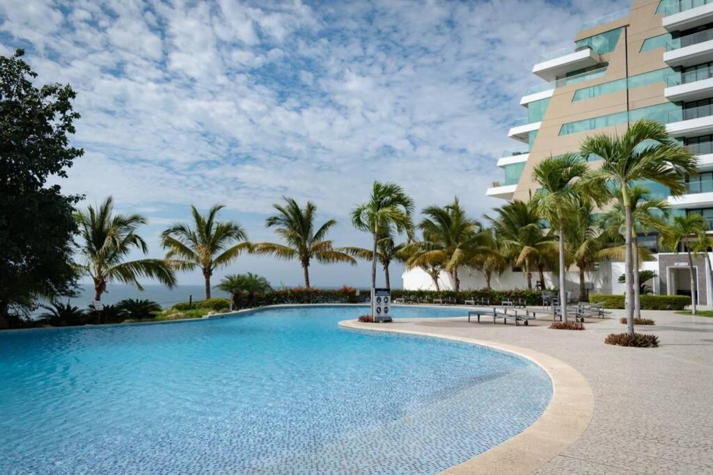 M3 Lujoso Y Comodo Departamento Con Playa 2 Piscinas Cancha De Tenis Jacuzzi Seguridad 24 Horas Manta Exterior foto